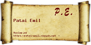 Patai Emil névjegykártya