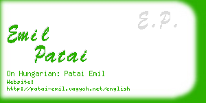 emil patai business card